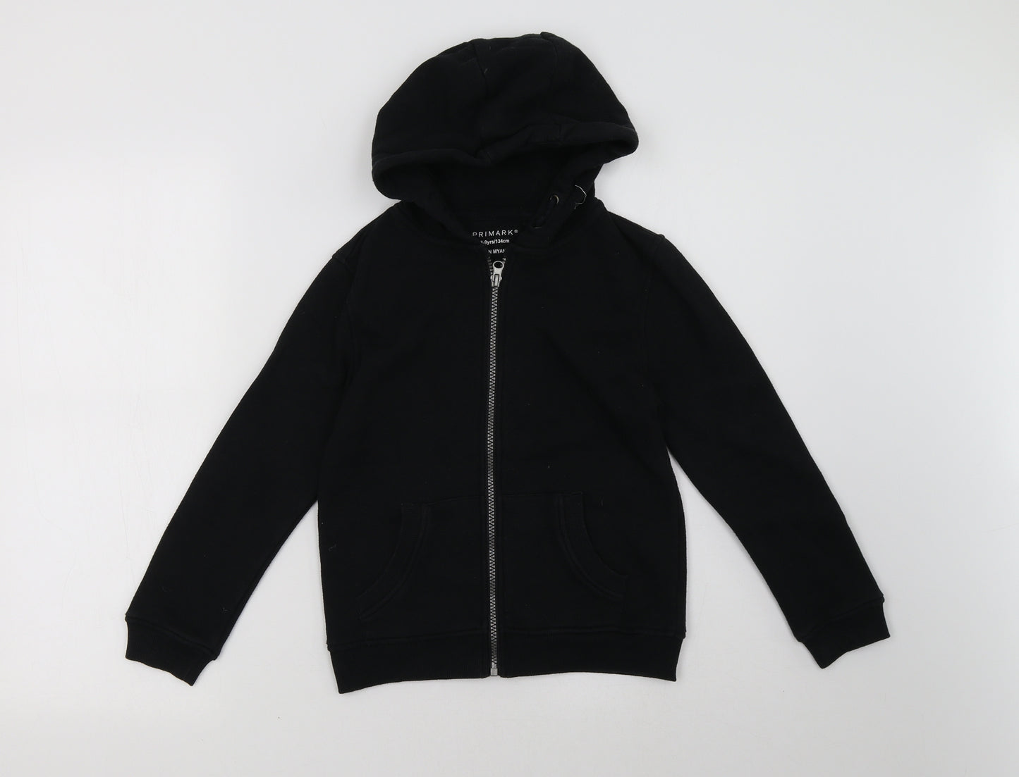 Primark Boys Black   Full Zip Hoodie Size 8-9 Years