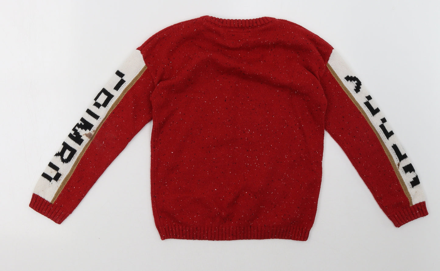 NEXT Boys Red   Pullover Sweatshirt Size 7 Years  - Christmas