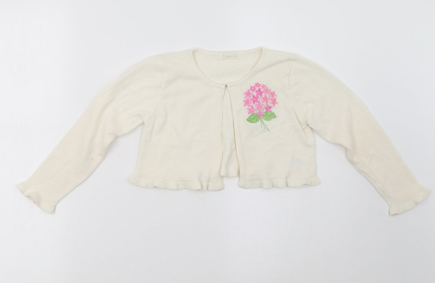 princess collection Girls White   Cardigan Jumper Size 6 Years