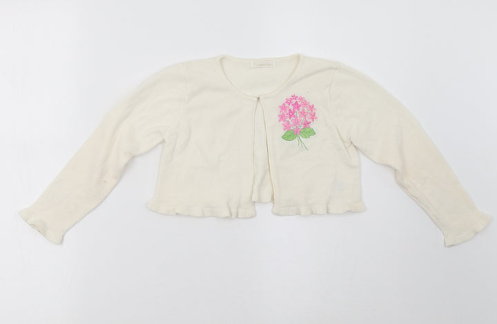 princess collection Girls White   Cardigan Jumper Size 6 Years
