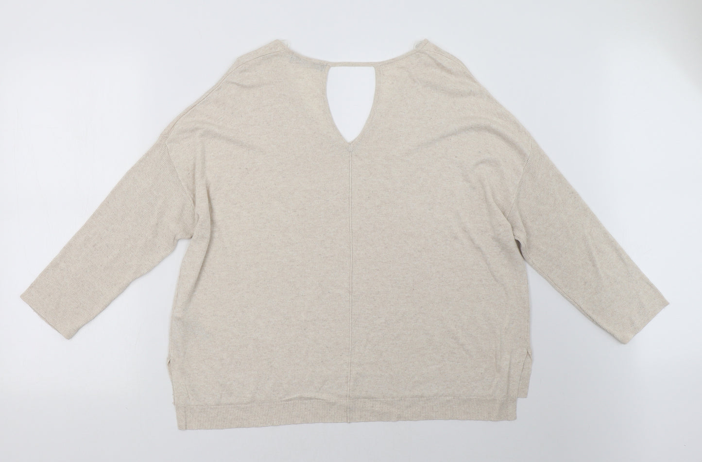 Marks and Spencer Womens Beige   Pullover Sweatshirt Size 20