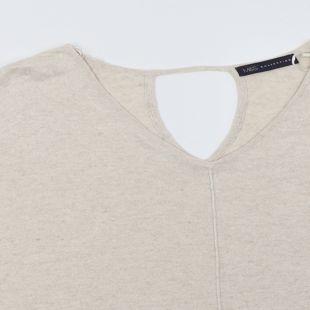 Marks and Spencer Womens Beige   Pullover Sweatshirt Size 20