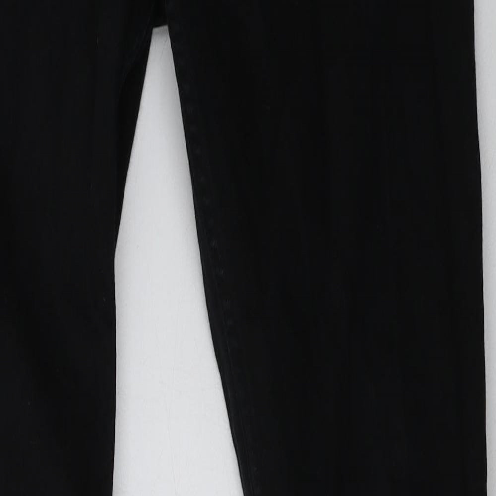 Debenhams Womens Black  Denim Straight Jeans Size 12 L32 in