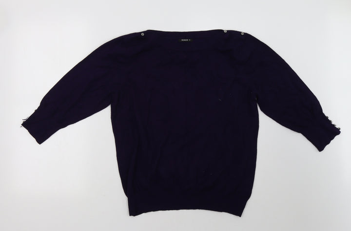 Roman Womens Purple Pullover Sweatshirt Size 16