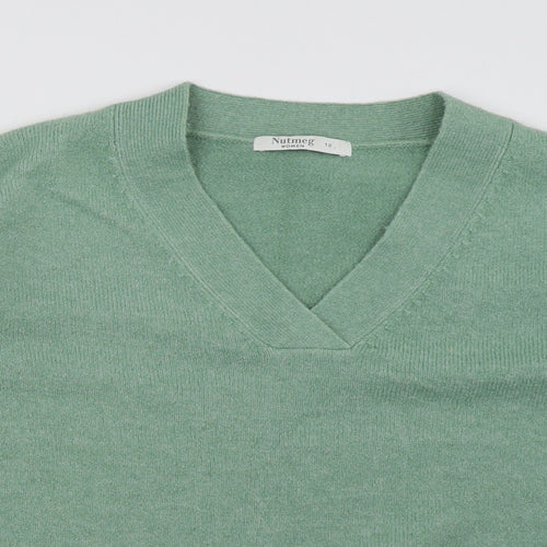 nutmge Womens Green   Pullover Sweatshirt Size 12