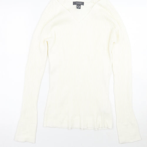 Primark Womens White   Pullover Jumper Size L