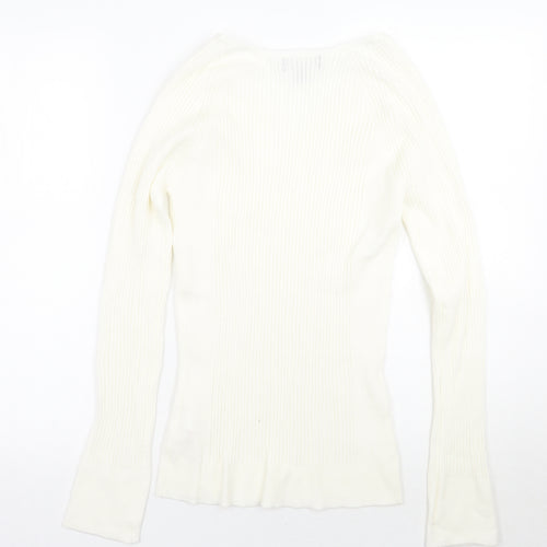 Primark Womens White   Pullover Jumper Size L