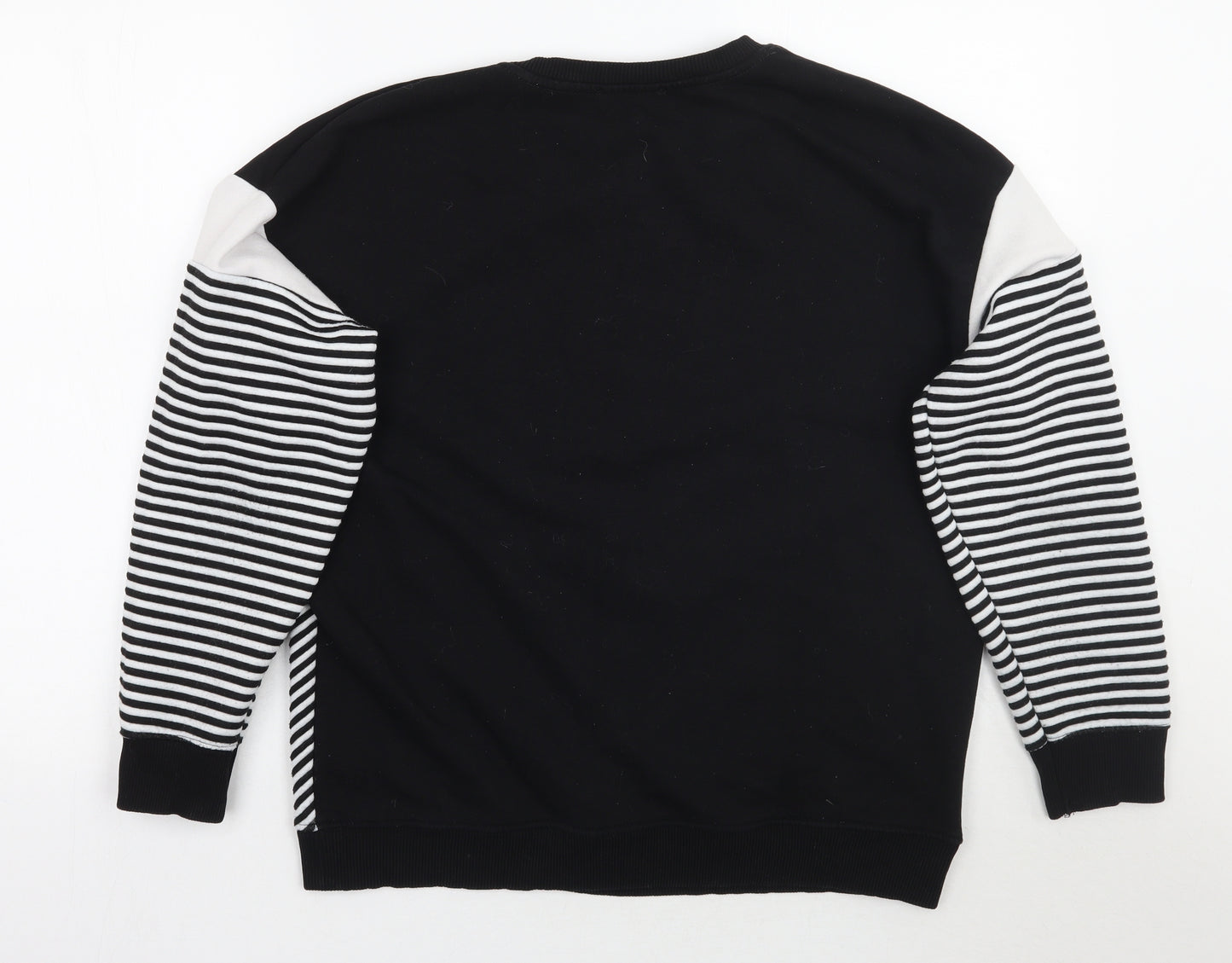 Newlook Womens Black Striped  Pullover Jumper Size 14