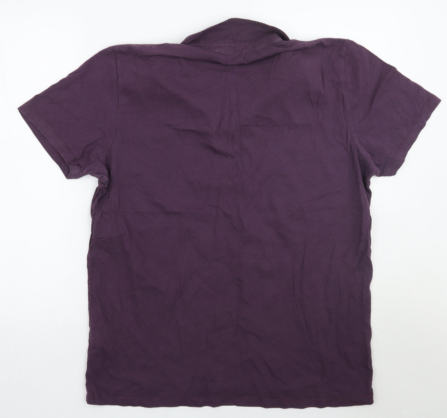 JACK & JONES Mens Purple Geometric   T-Shirt Size XL