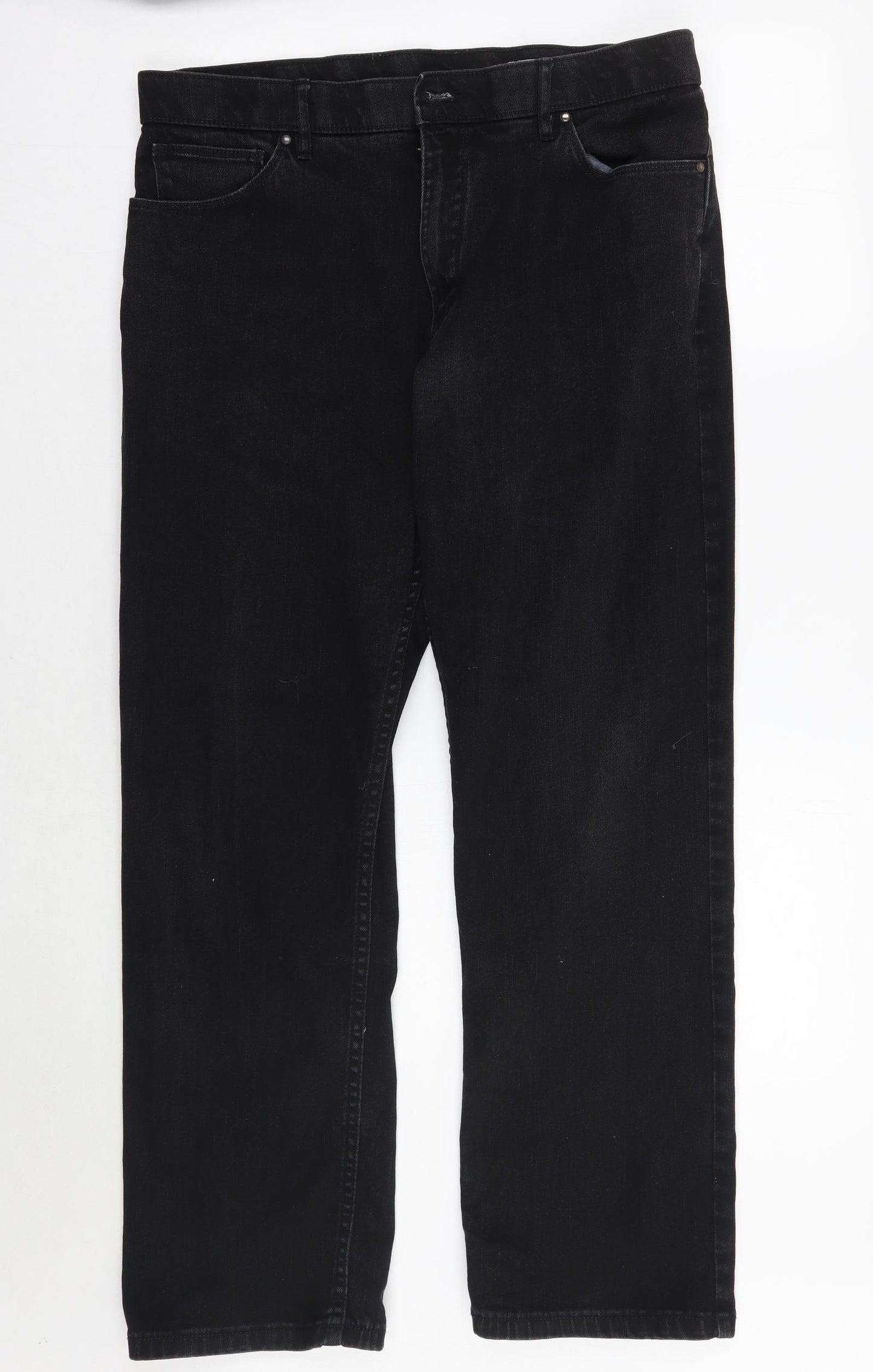 Marks and Spencer Mens Black   Straight Jeans Size 36 L29 in