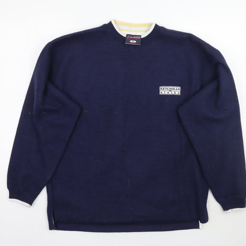 J. America Mens Blue   Pullover Jumper Size M