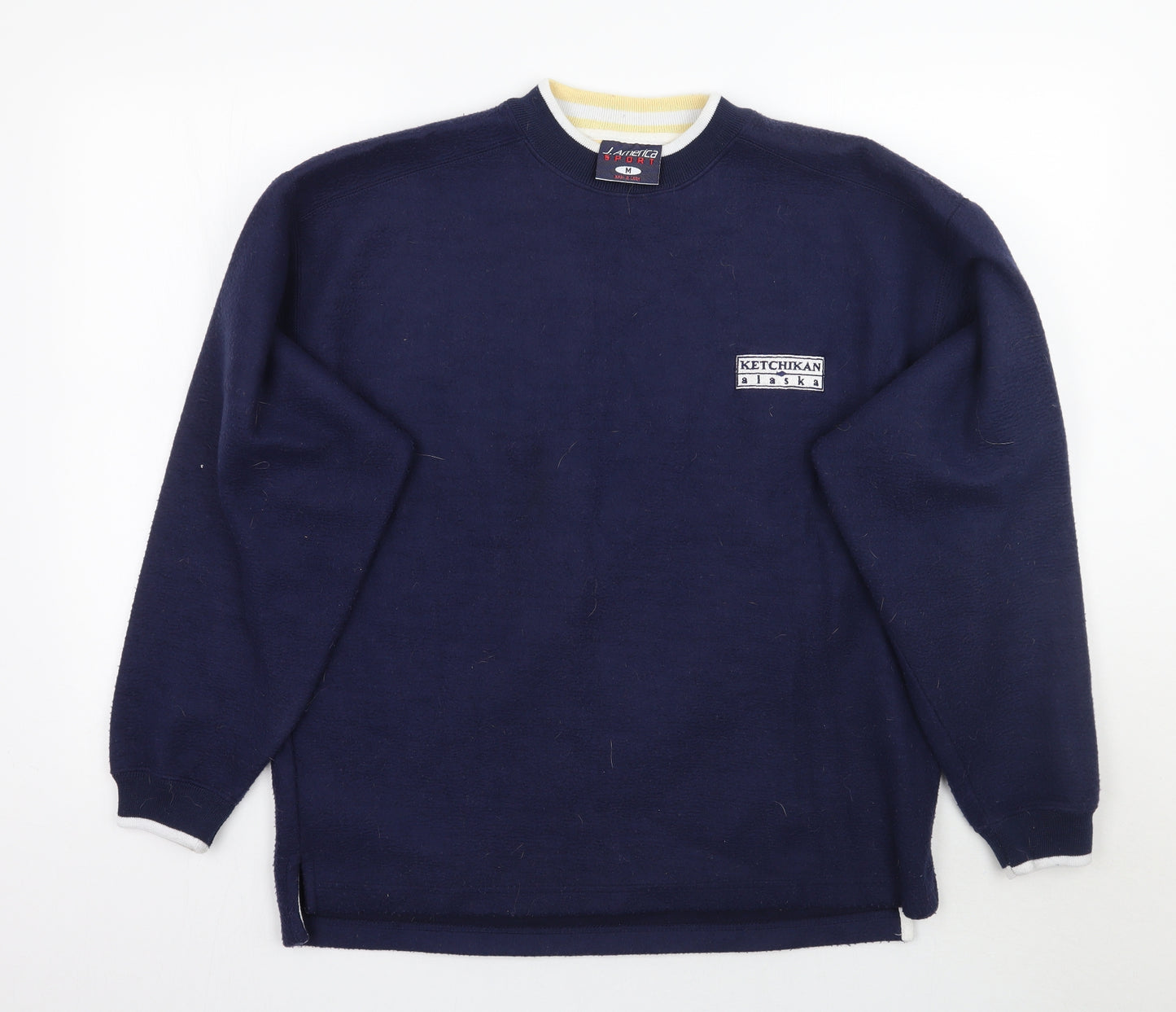 J. America Mens Blue   Pullover Jumper Size M