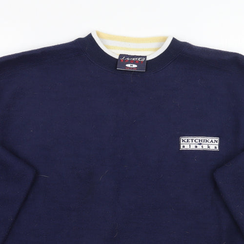 J. America Mens Blue   Pullover Jumper Size M