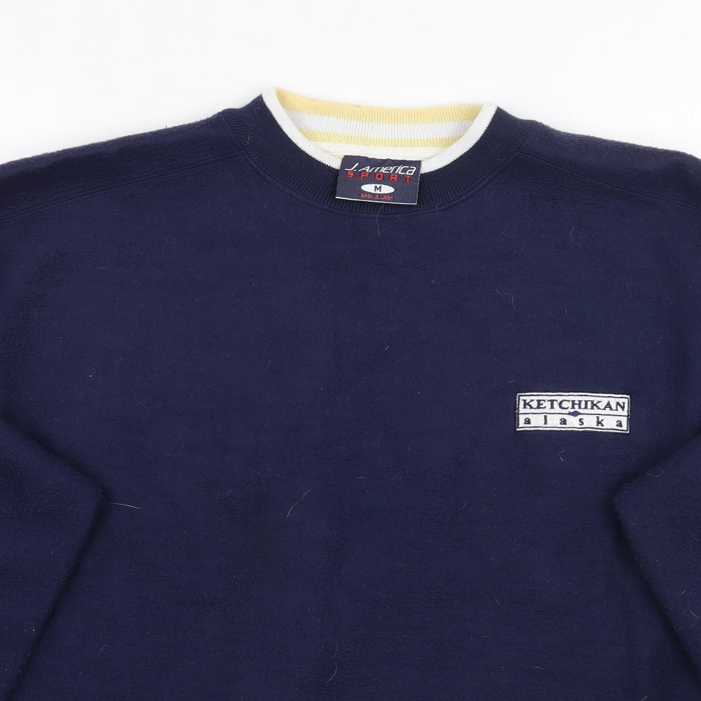 J. America Mens Blue   Pullover Jumper Size M