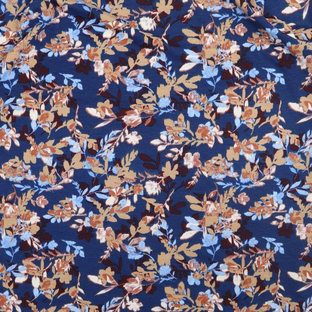 George Womens Blue Floral  Basic T-Shirt Size 20