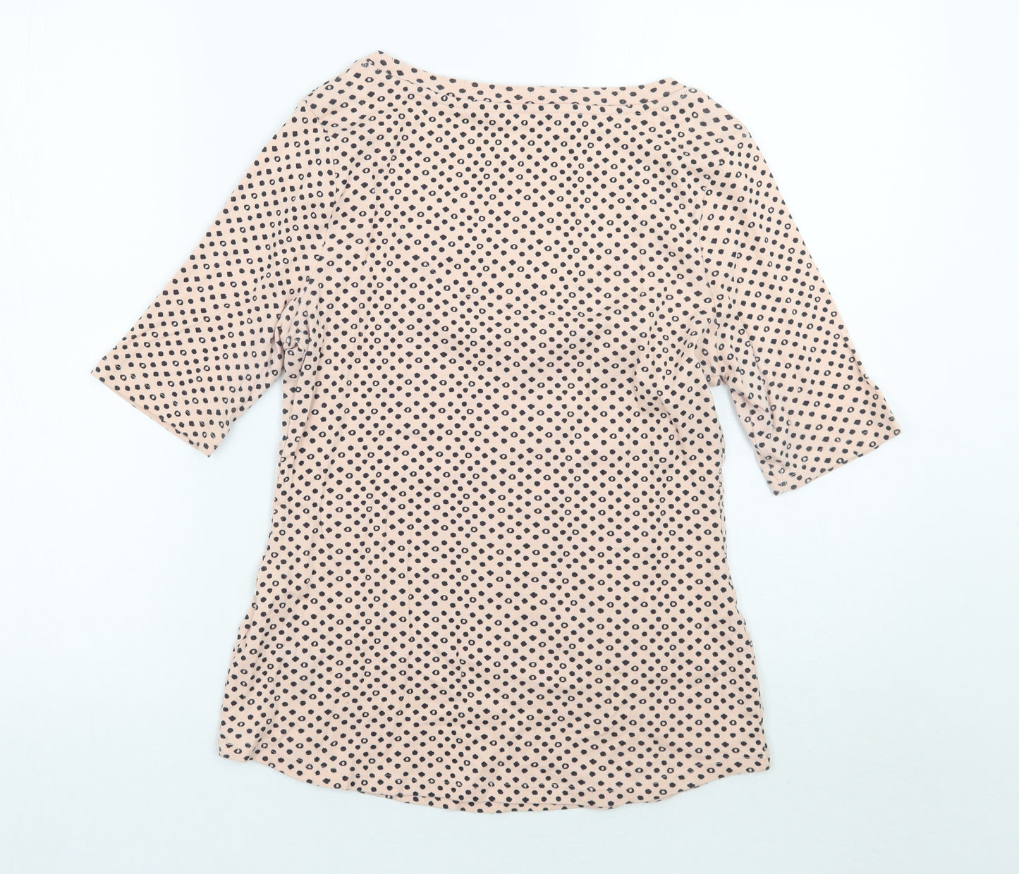 Marks and Spencer Womens Beige Polka Dot  Basic T-Shirt Size 12