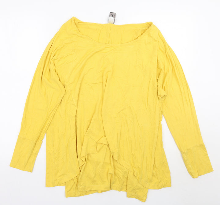 b.c Womens Yellow   Basic T-Shirt Size 14