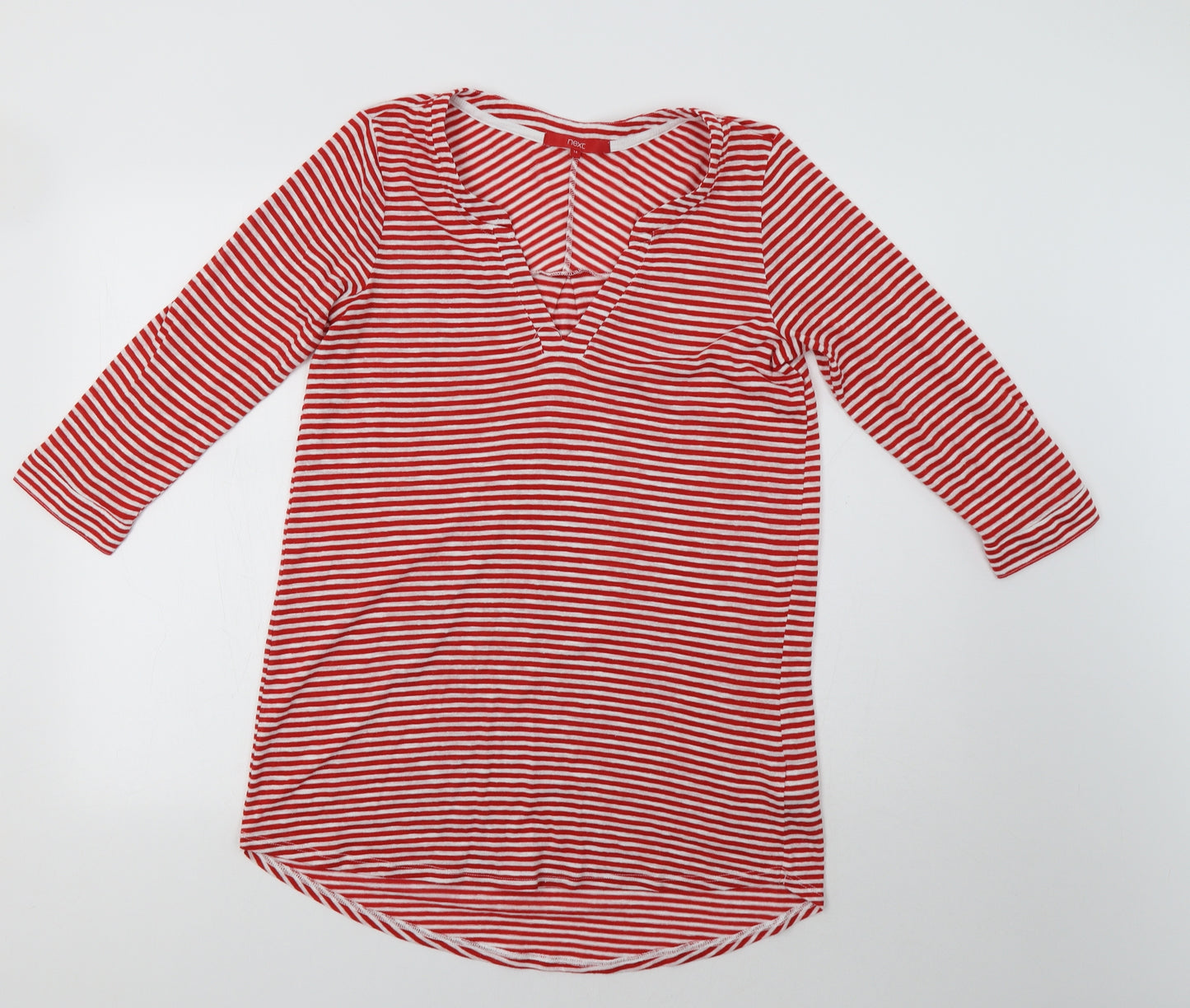 NEXT Womens Red Striped  Tunic T-Shirt Size 14