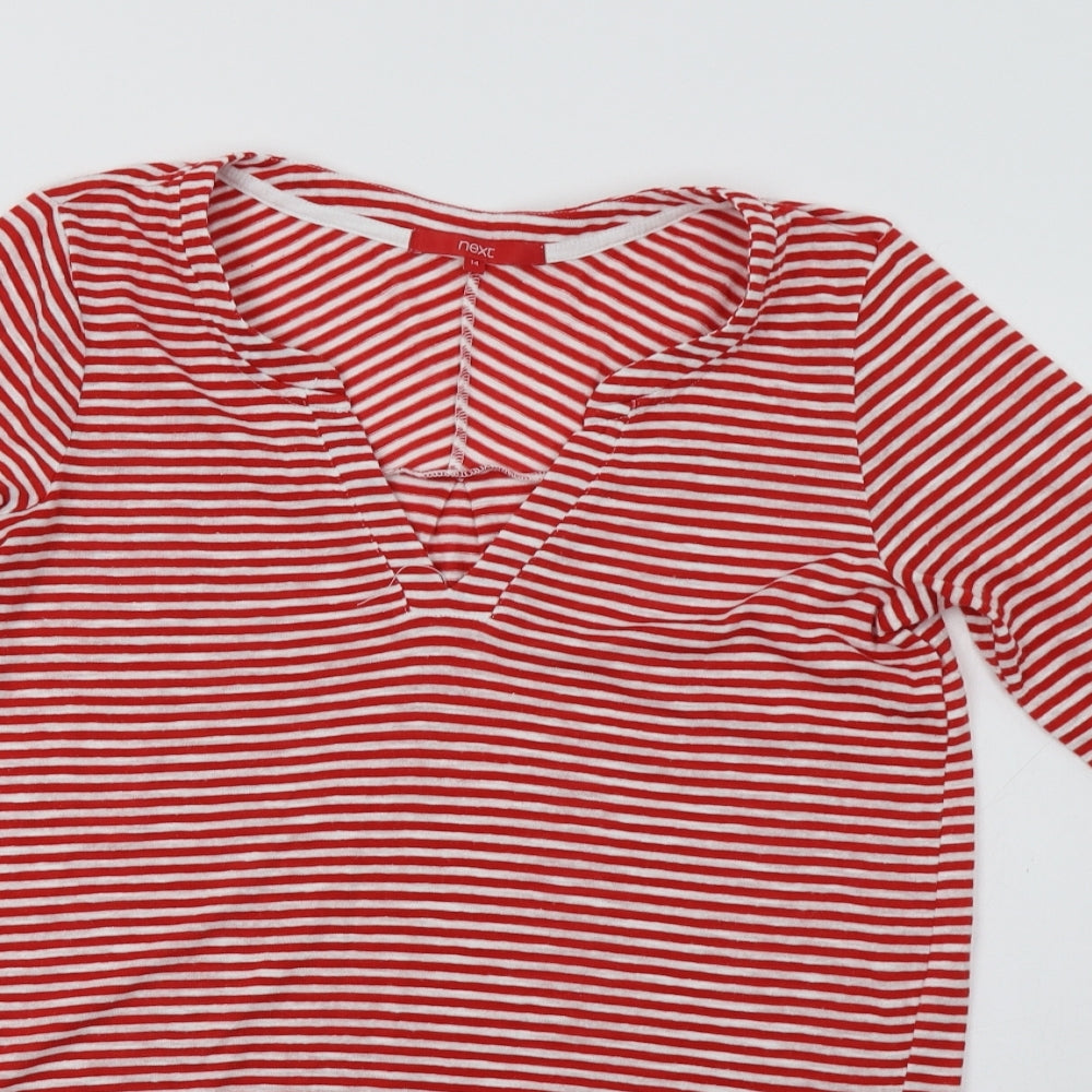 NEXT Womens Red Striped  Tunic T-Shirt Size 14
