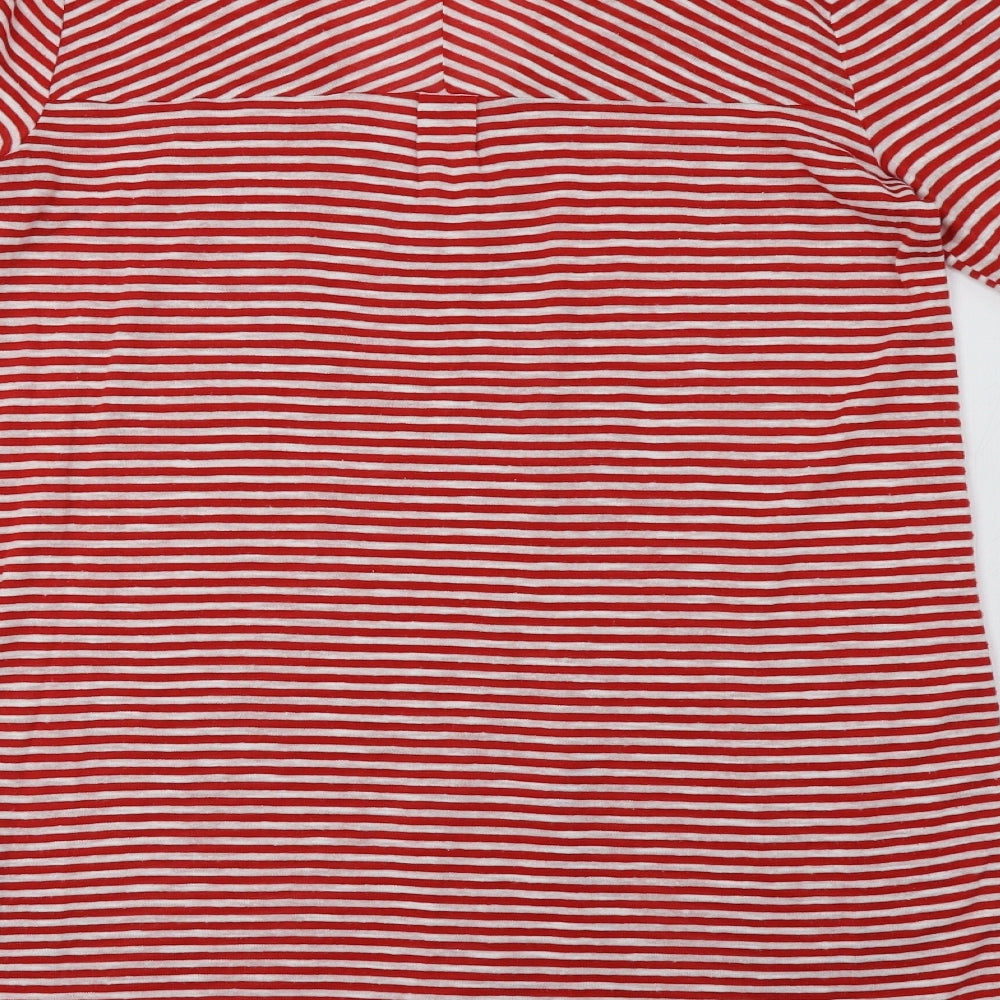 NEXT Womens Red Striped  Tunic T-Shirt Size 14