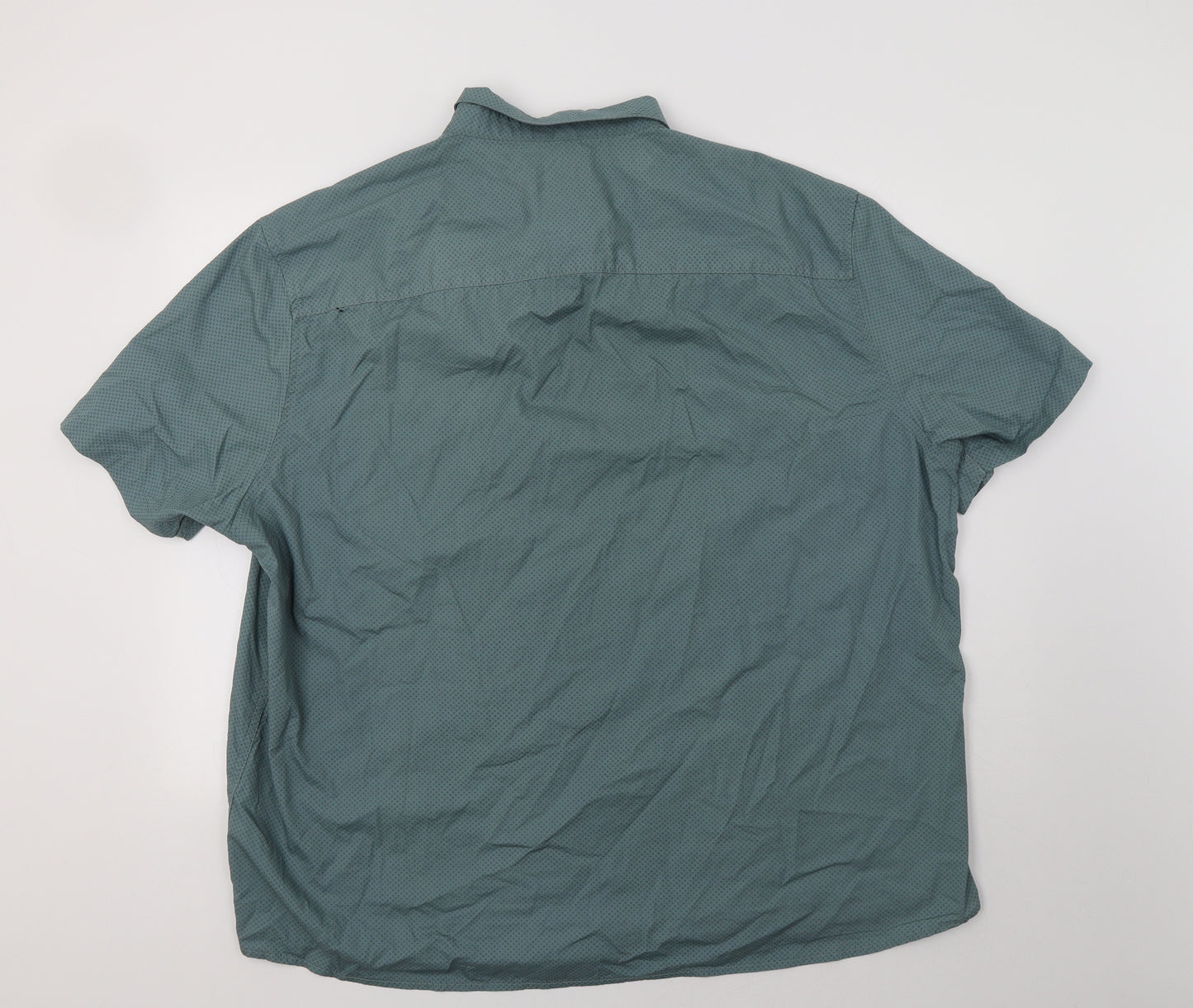 TU Mens Green Geometric   Button-Up Size 3XL