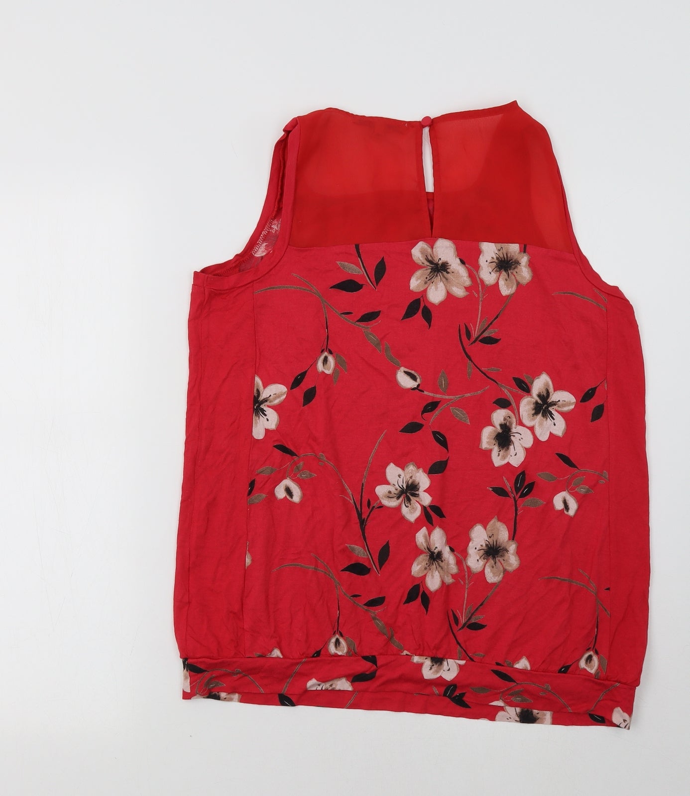 NEXT Womens Red Floral  Basic Blouse Size 12