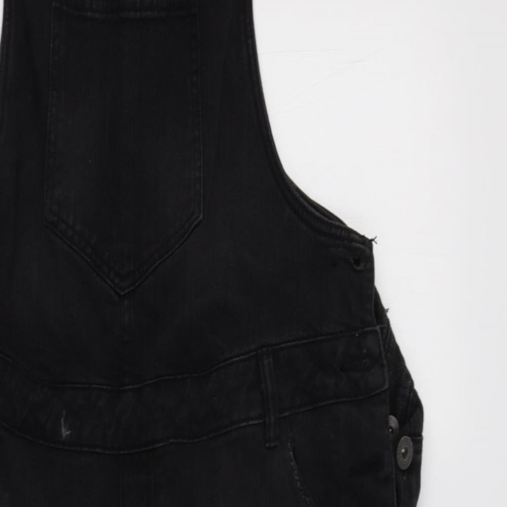 Primark Womens Black  Denim Dungarees Trousers Size 20 L29 in