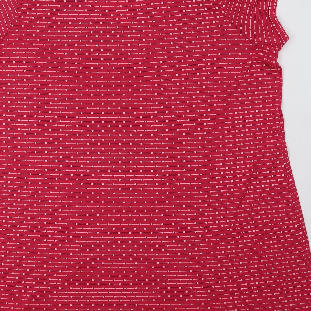Matalan Womens Pink Polka Dot  Top Pyjama Top Size XL
