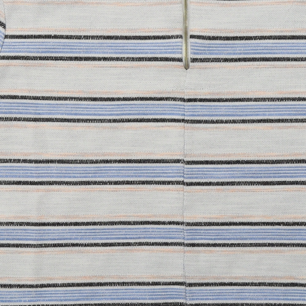 Per Una Womens Blue Striped  Pullover Jumper Size 16