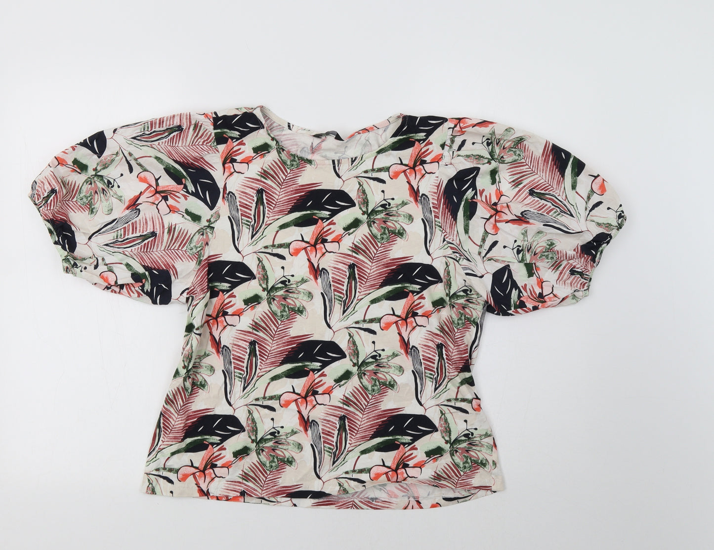 M&Co Womens Multicoloured Floral  Basic Blouse Size 14