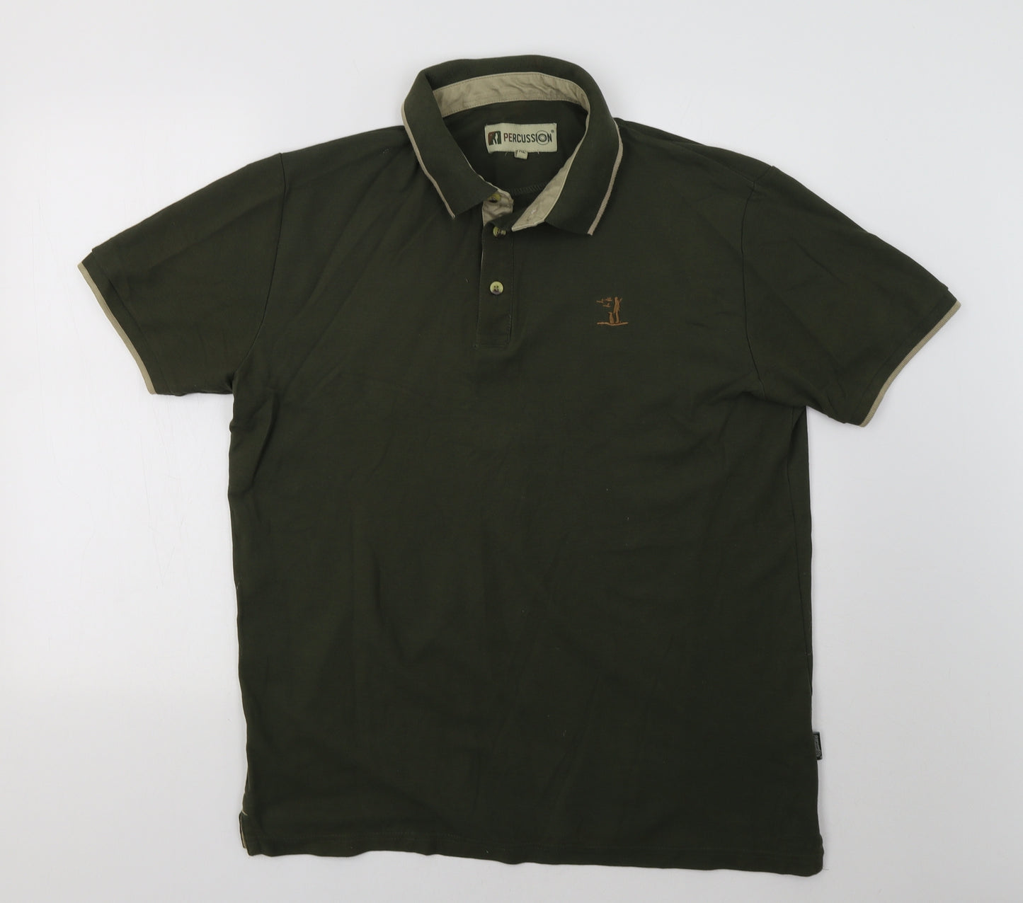 Percussion Mens Green    Polo Size XL