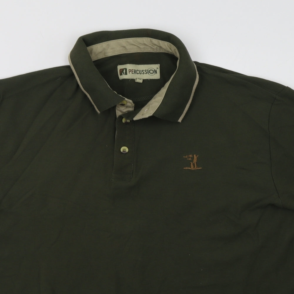 Percussion Mens Green    Polo Size XL