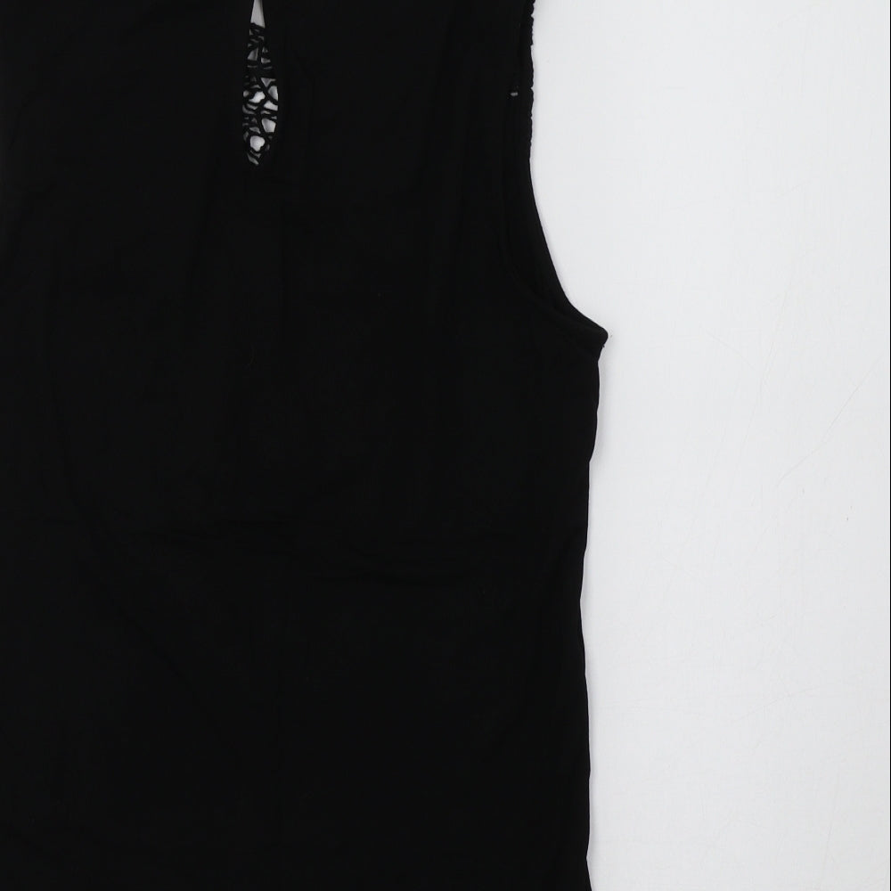 Morgan Womens Black   Basic Blouse Size L