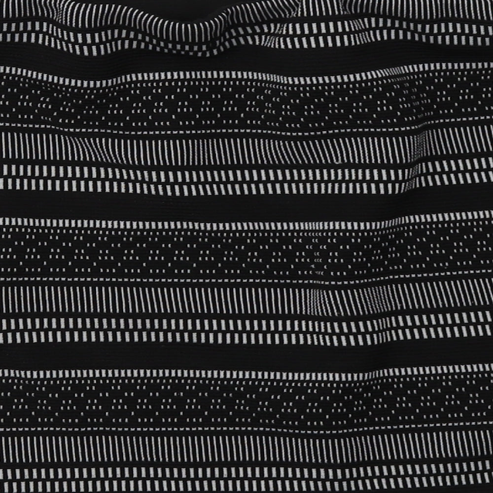 Primark Womens Black Geometric  Mini Skirt Size 10