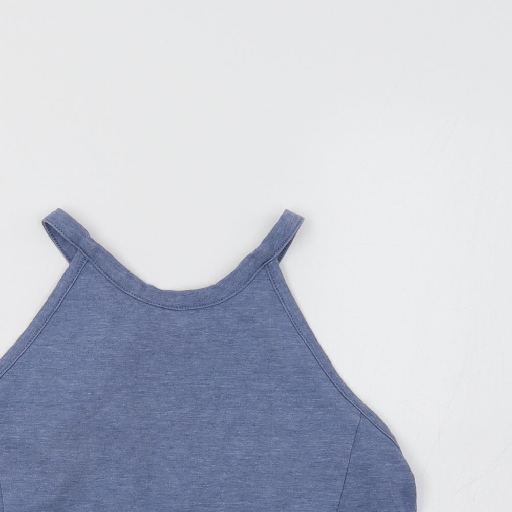 Miss Selfridge Womens Blue   Cropped Tank Size 8