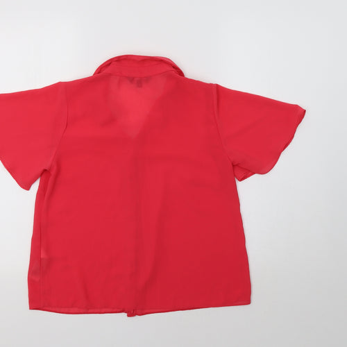 New Look Womens Pink   Basic Button-Up Size 10