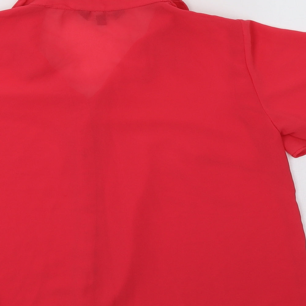 New Look Womens Pink   Basic Button-Up Size 10