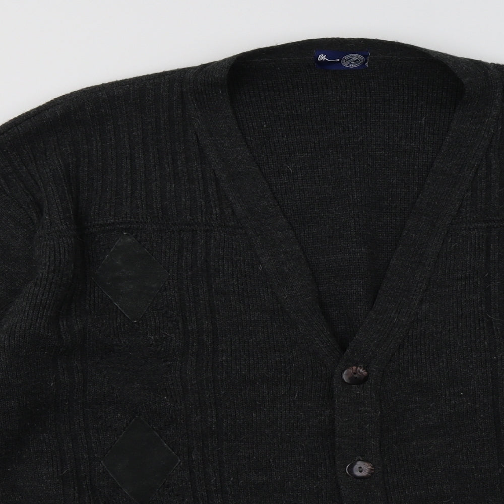 BHS Mens Grey   Cardigan Jumper Size 2XL