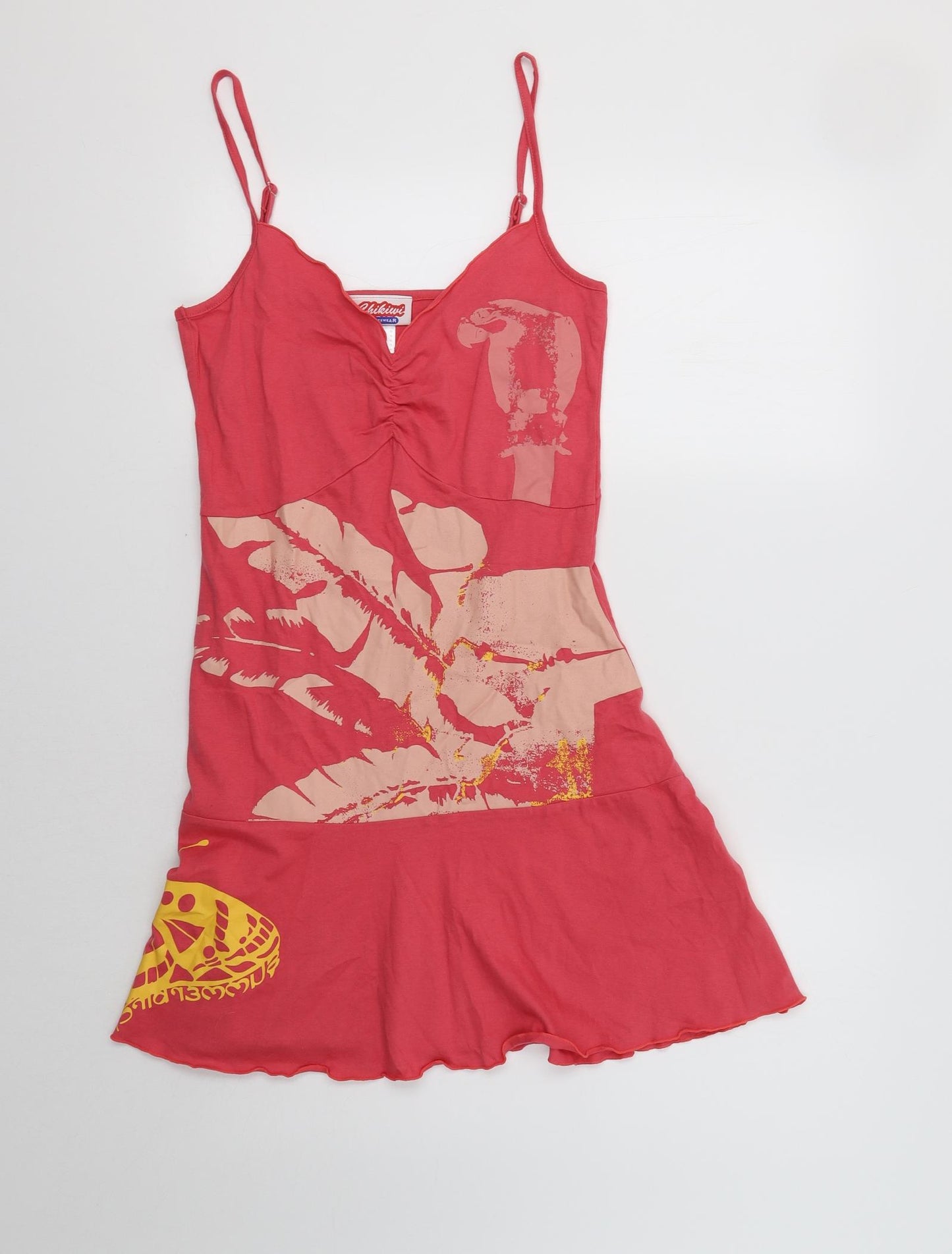 Chikiwi Womens Pink Floral  Tank Dress  Size 10