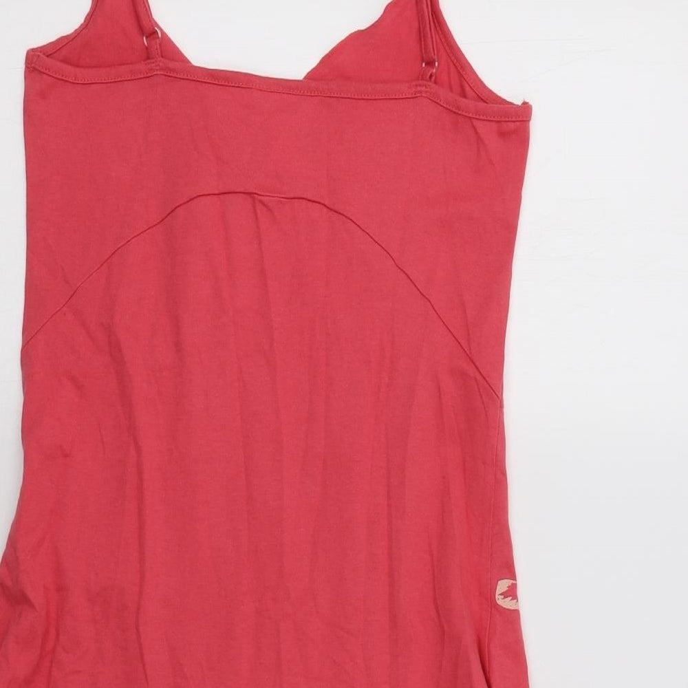 Chikiwi Womens Pink Floral  Tank Dress  Size 10