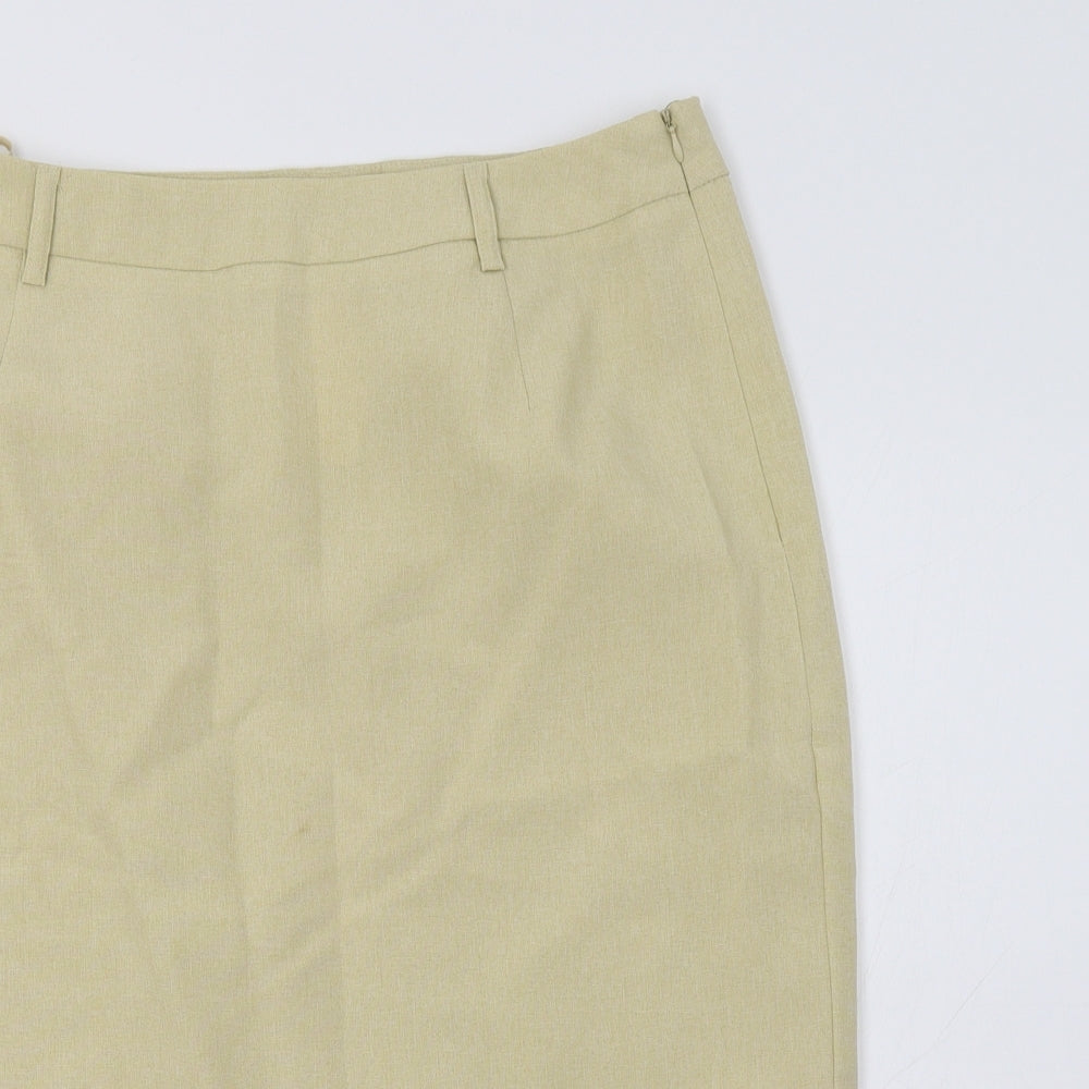 Portafina Womens Beige   Straight & Pencil Skirt Size 14