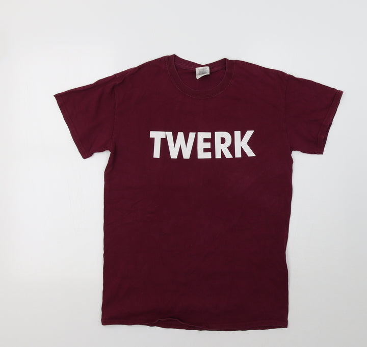 Gildan Womens Purple Basic T-Shirt Size S - Twerk