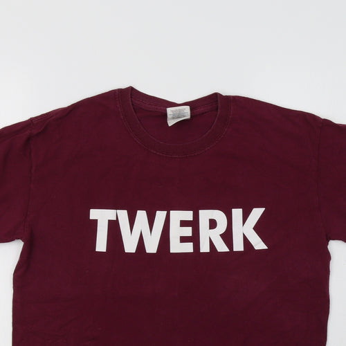 Gildan Womens Purple   Basic T-Shirt Size S  - Twerk