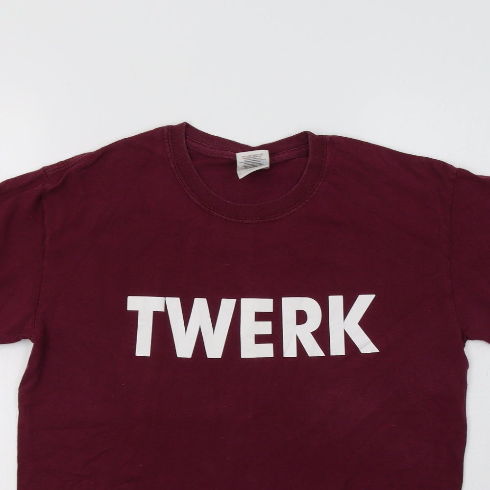 Gildan Womens Purple   Basic T-Shirt Size S  - Twerk