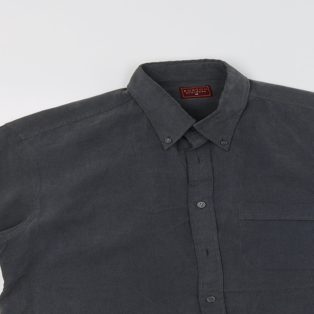 Burton Mens Grey    Dress Shirt Size M