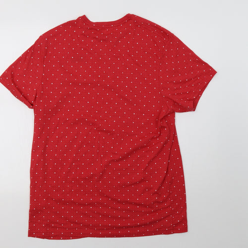 Primark Mens Red Geometric   T-Shirt Size XL