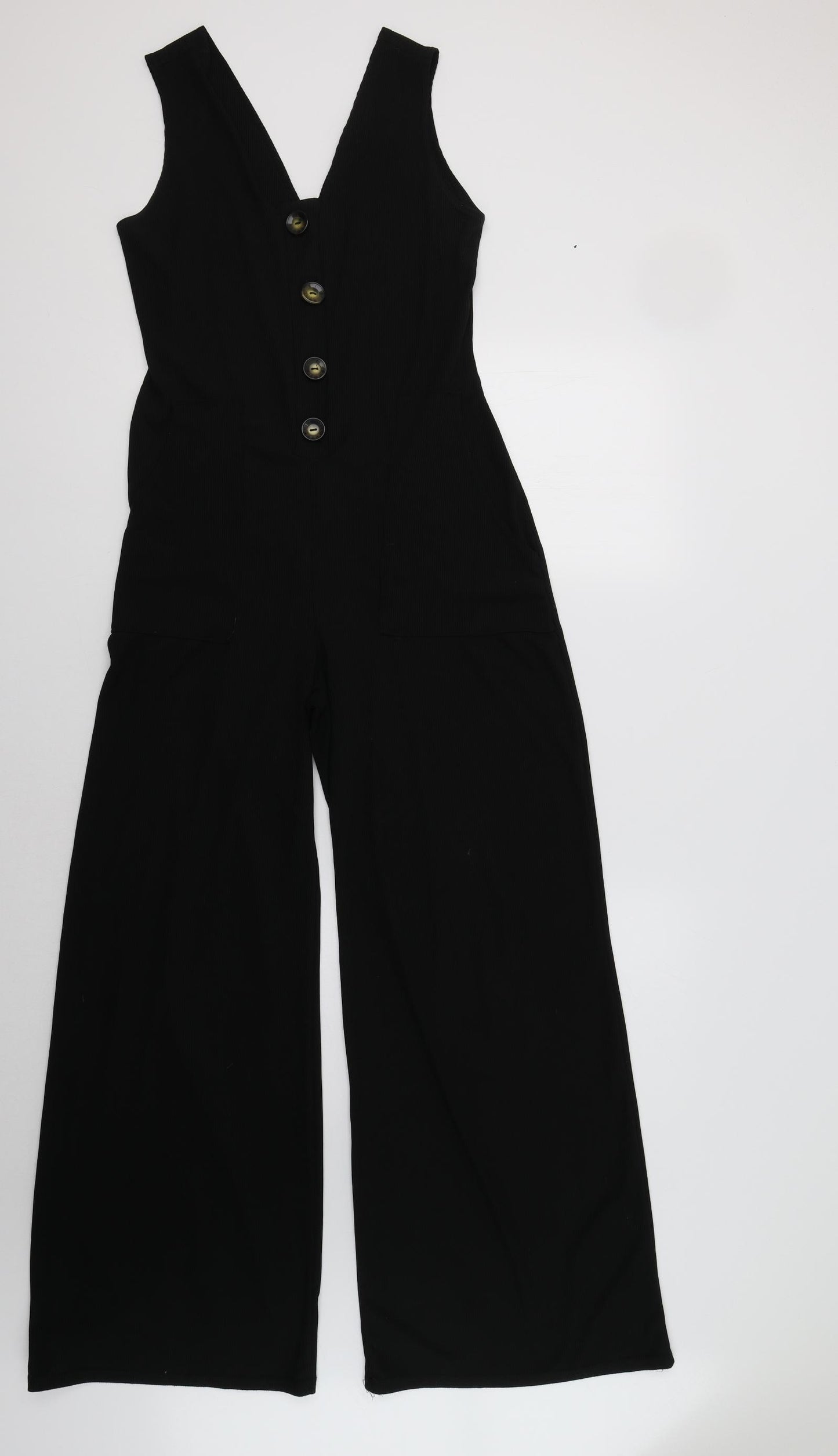 Boohoo Womens Black   Jumpsuit One-Piece Size 12 L31 in