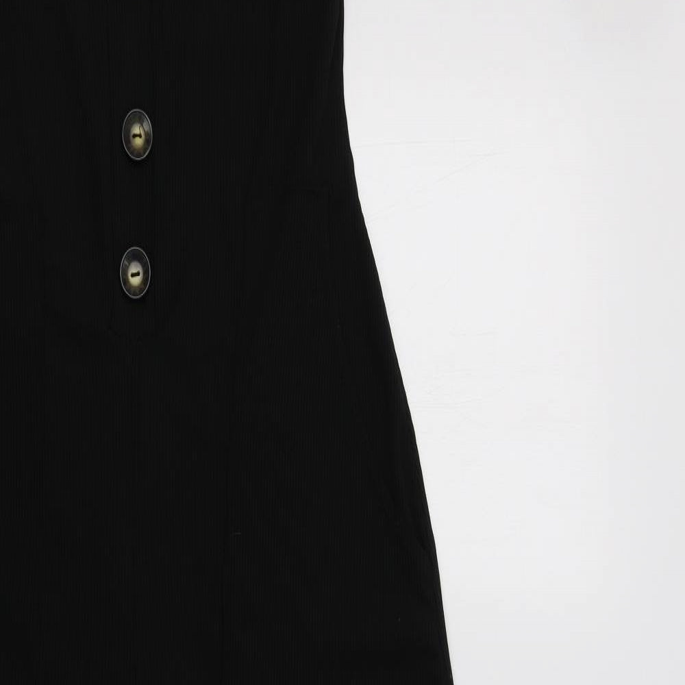 Boohoo Womens Black   Jumpsuit One-Piece Size 12 L31 in