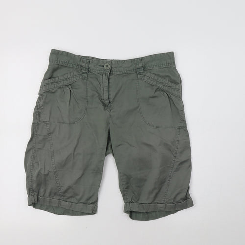 Dorothy Perkins Womens Green   Boyfriend Shorts Size 12