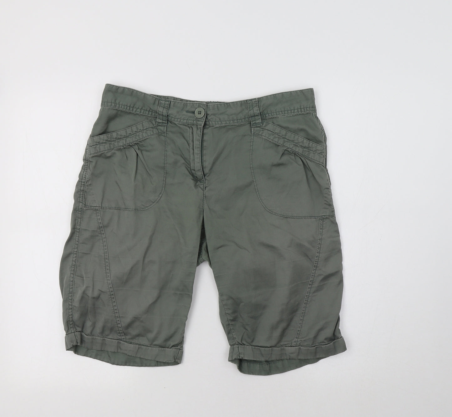 Dorothy Perkins Womens Green   Boyfriend Shorts Size 12
